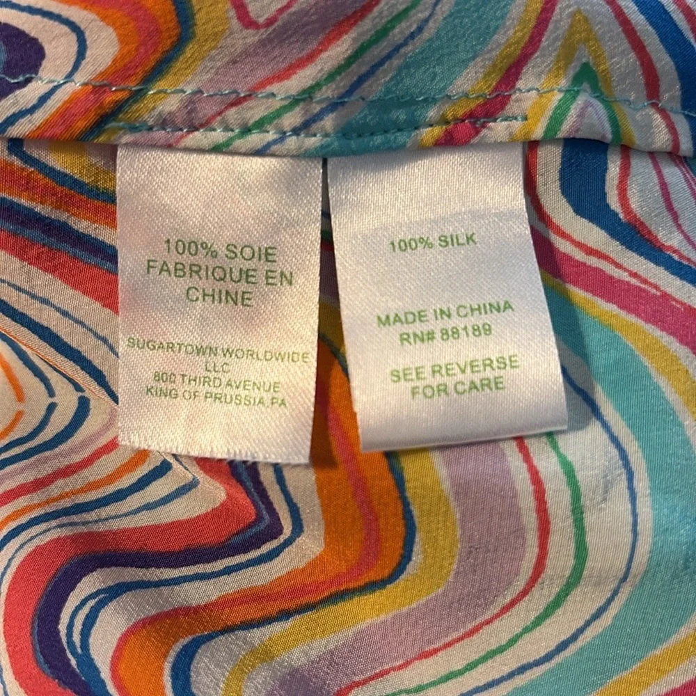 Lilly Pulitzer Rohan Vibrant Blue Women's Top - Picture 3 of 3